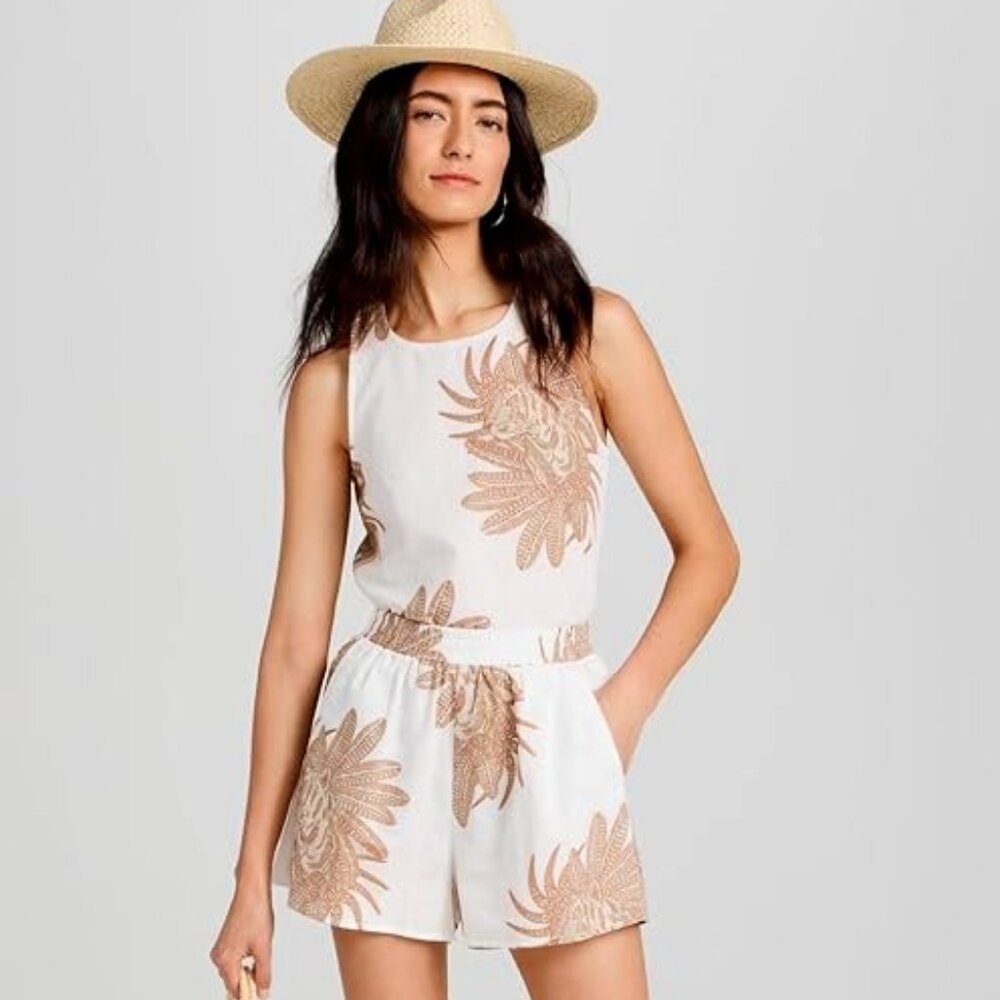 Las Sureñas Greek White Tiger Top